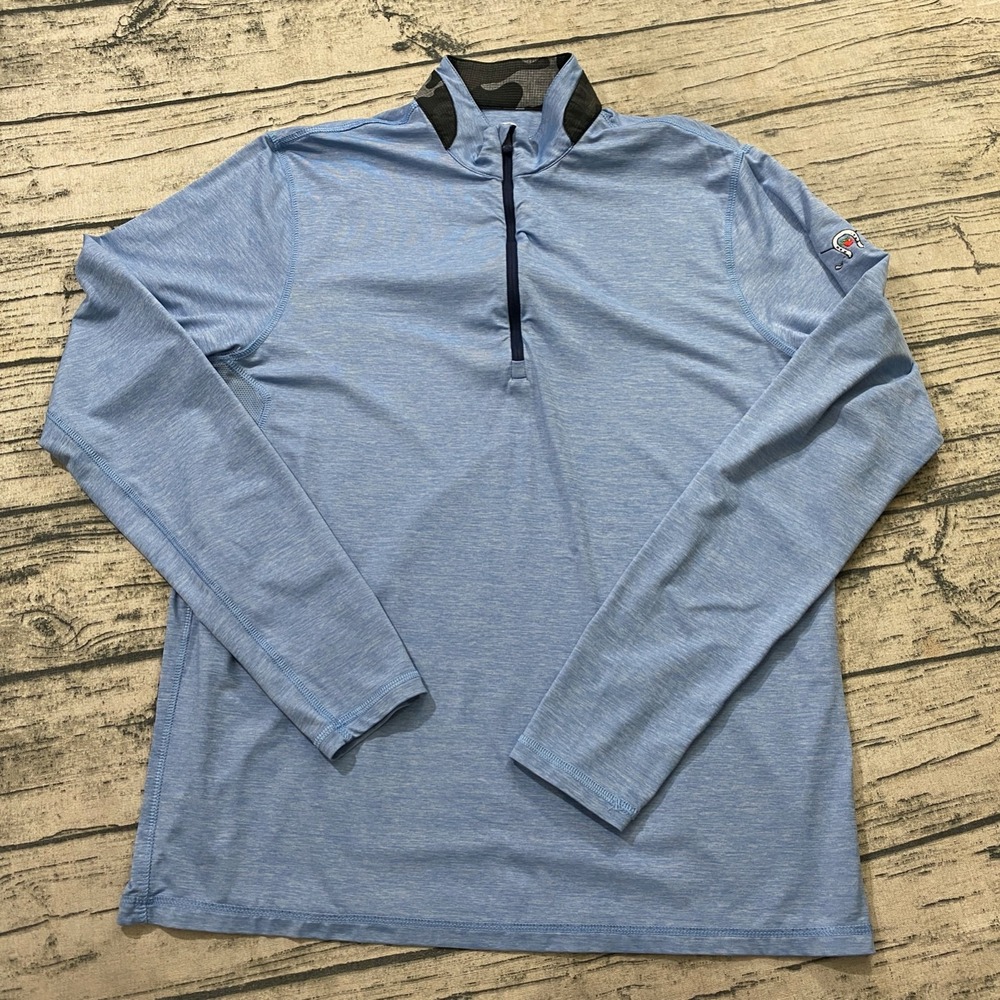 Greyson Sport‎ Mens M 1/4 Zip Pullover Golf Sweatshirt Company Logo Stretch